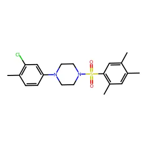 1-(3-chloro-4-methylphenyl)-4-[(2,4,5-trimethylphenyl)sulfonyl]piperazine structure