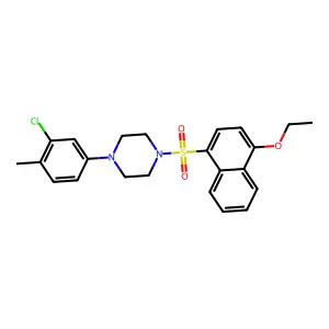 1-(3-chloro-4-methylphenyl)-4-[(4-ethoxynaphthalen-1-yl)sulfonyl]piperazine structure