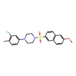 1-(3-chloro-4-methylphenyl)-4-[(6-methoxynaphthalen-2-yl)sulfonyl]piperazine structure