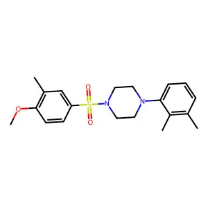 1-(2,3-dimethylphenyl)-4-[(4-methoxy-3-methylphenyl)sulfonyl]piperazine structure