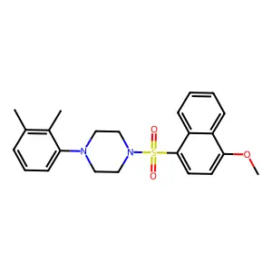 1-(2,3-dimethylphenyl)-4-[(4-methoxynaphthalen-1-yl)sulfonyl]piperazine structure