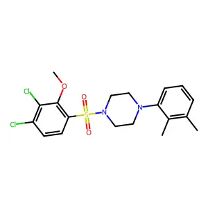 1-[(3,4-dichloro-2-methoxyphenyl)sulfonyl]-4-(2,3-dimethylphenyl)piperazine structure