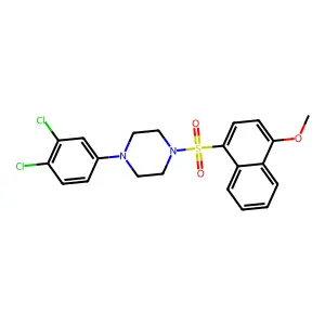 1-(3,4-dichlorophenyl)-4-[(4-methoxynaphthalen-1-yl)sulfonyl]piperazine structure