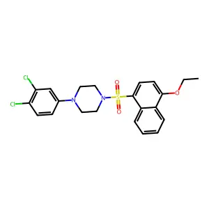 1-(3,4-dichlorophenyl)-4-[(4-ethoxynaphthalen-1-yl)sulfonyl]piperazine structure