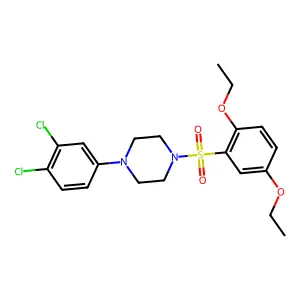 1-(3,4-dichlorophenyl)-4-(2,5-diethoxybenzenesulfonyl)piperazine structure