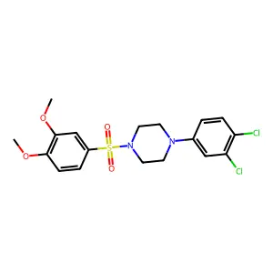 1-(3,4-dichlorophenyl)-4-[(3,4-dimethoxyphenyl)sulfonyl]piperazine structure