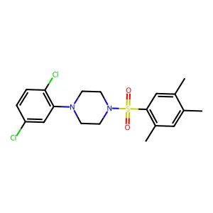 1-(2,5-dichlorophenyl)-4-[(2,4,5-trimethylphenyl)sulfonyl]piperazine structure