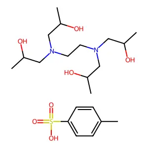 1-[2-[bis(2-hydroxypropyl)amino]ethyl-(2-hydroxypropyl)amino]propan-2-ol;4-methylbenzenesulfonic acid structure