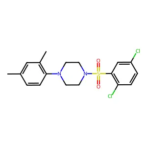 1-(2,5-dichlorophenyl)sulfonyl-4-(2,4-dimethylphenyl)piperazine structure