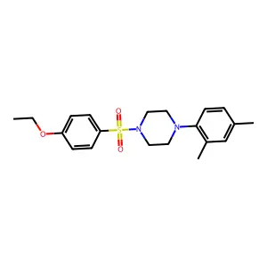 1-(2,4-dimethylphenyl)-4-[(4-ethoxyphenyl)sulfonyl]piperazine structure