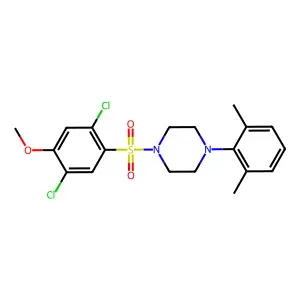 1-[(2,5-dichloro-4-methoxyphenyl)sulfonyl]-4-(2,6-dimethylphenyl)piperazine structure