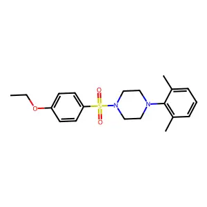 1-(2,6-dimethylphenyl)-4-[(4-ethoxyphenyl)sulfonyl]piperazine structure
