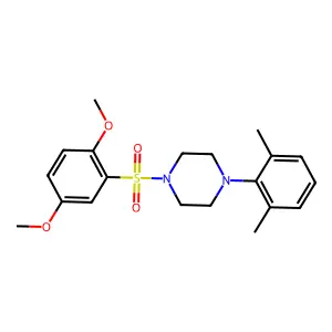 1-(2,5-dimethoxyphenyl)sulfonyl-4-(2,6-dimethylphenyl)piperazine structure