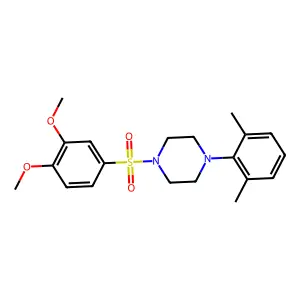 1-(3,4-dimethoxyphenyl)sulfonyl-4-(2,6-dimethylphenyl)piperazine structure
