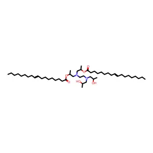 1-[2-[bis(2-hydroxypropyl)amino]ethyl-(2-octadec-9-enoyloxypropyl)amino]propan-2-yl octadec-9-enoate structure