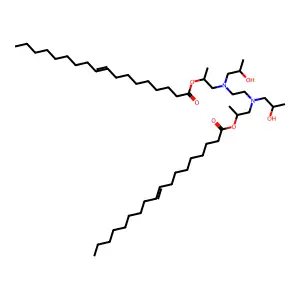 1-[2-hydroxypropyl-[2-[2-hydroxypropyl(2-octadec-9-enoyloxypropyl)amino]ethyl]amino]propan-2-yl octadec-9-enoate structure