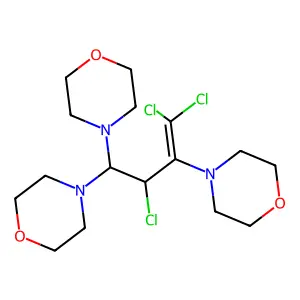 1,1,3-Trichloro-2,4,4-tris(4-morpholino)-1-butene structure