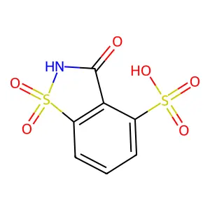1,2-Benzisothiazole-4-sulfonic acid, 2,3-dihydro-3-oxo-, 1,1-dioxide structure