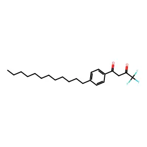 1,3-Butanedione, 4,4,4-trifluoro-1-(dodecylphenyl)- structure