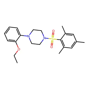1-(2-ethoxyphenyl)-4-(2,4,6-trimethylphenyl)sulfonylpiperazine structure