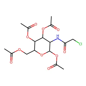 1,3,4,6-Tetra-O-acetyl-2-chloroacetamido-2-deoxy-beta-glucopyranose structure