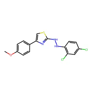 1-(2,4-dichlorophenyl)-2-[4-(4-methoxyphenyl)-1,3-thiazol-2-yl]hydrazine structure