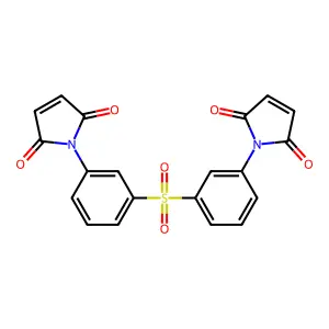 1-[3-[3-(2,5-dioxopyrrol-1-yl)phenyl]sulfonylphenyl]pyrrole-2,5-dione structure