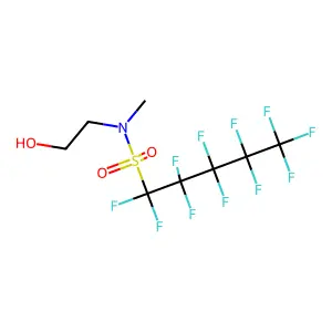 1,1,2,2,3,3,4,4,5,5,5-undecafluoro-N-(2-hydroxyethyl)-N-methylpentane-1-sulfonamide structure
