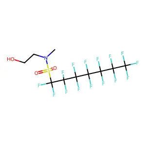 1,1,2,2,3,3,4,4,5,5,6,6,7,7,7-pentadecafluoro-N-(2-hydroxyethyl)-N-methylheptane-1-sulfonamide structure