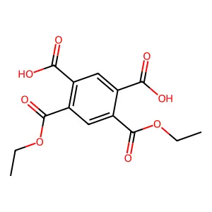 1,2,4,5-Benzenetetracarboxylic acid, 1,5-diethyl ester structure