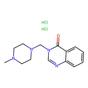 4(3H)-Quinazolinone, 3-(4-methyl-1-piperazinylmethyl)-, dihydrochloride structure