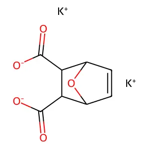 dipotassium7-oxabicyclo[2.2.1]hept-5-ene-2,3-dicarboxylate structure