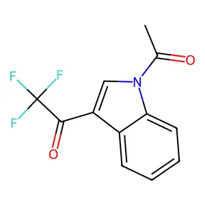 1-(1-acetylindol-3-yl)-2,2,2-trifluoroethanone structure