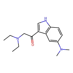 INDOLE, 3-((DIETHYLAMINO)ACETYL)-5-(DIMETHYLAMINO)- structure