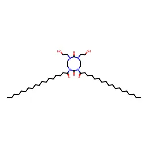 1,3-bis(2-hydroxyethyl)-6,8-di(octadecanoyl)-1,3,6,8-tetrazecane-2,7-dione structure