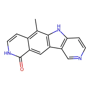 10H-Pyrido(3',4':4,5)pyrrolo(2,3-g)isoquinolin-10-one, 5,9-dihydro-6-methyl- structure