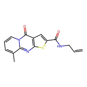 10-methyl-2-oxo-N-prop-2-enyl-6-thia-1,8-diazatricyclo[7.4.0.03,7]trideca-3(7),4,8,10,12-pentaene-5-carboxamide structure