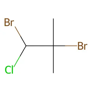 1,2-dibromo-1-chloro-2-methylpropane structure