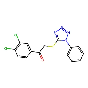 1-(3,4-dichlorophenyl)-2-(1-phenyltetrazol-5-yl)sulfanylethanone structure