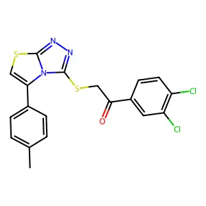 1-(3,4-dichlorophenyl)-2-[[5-(4-methylphenyl)-[1,3]thiazolo[2,3-c][1,2,4]triazol-3-yl]sulfanyl]ethanone structure