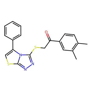 1-(3,4-dimethylphenyl)-2-[(5-phenyl-[1,3]thiazolo[2,3-c][1,2,4]triazol-3-yl)sulfanyl]ethanone structure