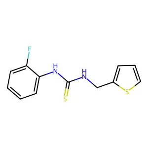 1-(2-fluorophenyl)-3-(thiophen-2-ylmethyl)thiourea structure