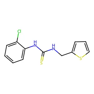 1-(2-chlorophenyl)-3-(thiophen-2-ylmethyl)thiourea structure