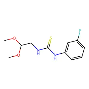 1-(2,2-dimethoxyethyl)-3-(3-fluorophenyl)thiourea structure