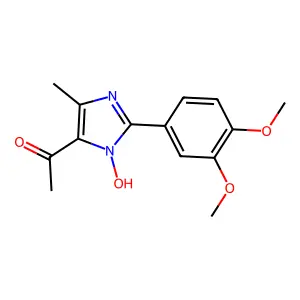1-[2-(3,4-dimethoxyphenyl)-3-hydroxy-5-methylimidazol-4-yl]ethanone structure
