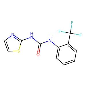 1-(1,3-thiazol-2-yl)-3-[2-(trifluoromethyl)phenyl]urea structure