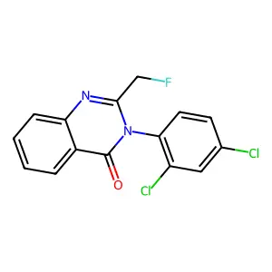 4(3H)-Quinazolinone, 3-(2,4-dichlorophenyl)-2-(fluoromethyl)- structure