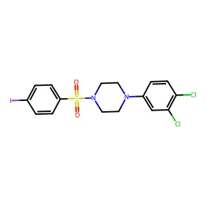 1-(3,4-dichlorophenyl)-4-(4-iodobenzenesulfonyl)piperazine structure