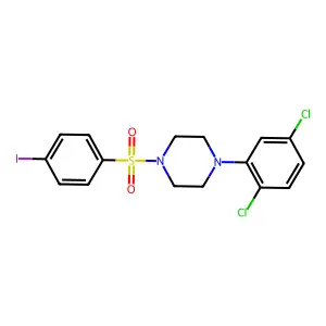 1-(2,5-dichlorophenyl)-4-(4-iodobenzenesulfonyl)piperazine structure