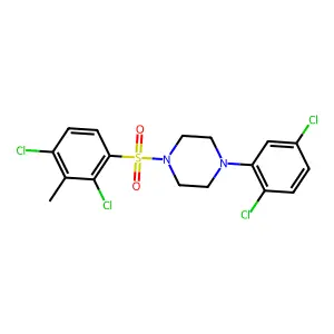 1-(2,4-dichloro-3-methylbenzenesulfonyl)-4-(2,5-dichlorophenyl)piperazine structure